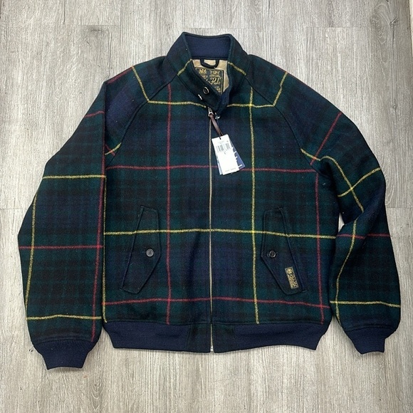 Plaid Wool Twill Jacket Polo Ralph Lauren men’s L COLOR:Hunting Stuart Tartan - Picture 7 of 10